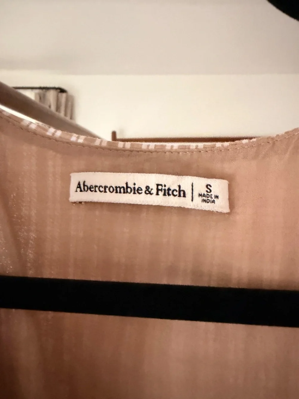 Abercrombie Tan Gingham Twist-Front Maxi Dress| S